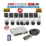 2 Mega Pixel Hikvision 16 HD 1080P Full HD  CCTV Cameras Complete System Kit