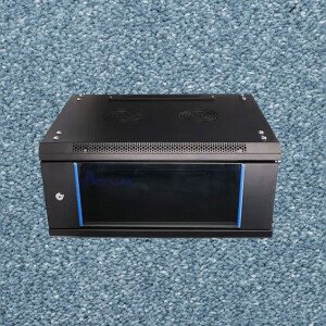 Black Smooth Paint Finish 4U Deep Wall Mount Data Cabinet Server Rack Enclosure