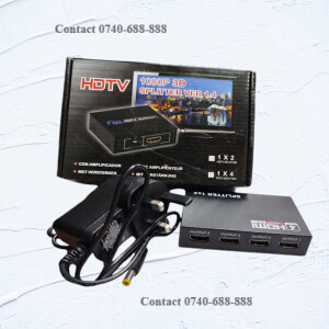 High Quality 1 Input, 4 Outputs HDMI Splitter 1×4 Repeater Amplifier 1080P 3D Hub