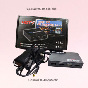 Plug and Play 1 Input, 4 Outputs HDMI Splitter 1×4 Repeater Amplifier Hub Video Distributor