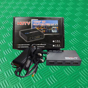 High Definition 3D 1080P Compatible 1 By 4, 4 Ports HDMI Splitter Video Amplifier