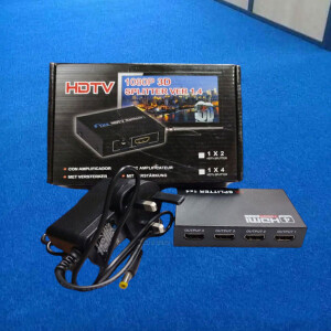 100% Brand New 1 By 4, 4 Ports HDMI Splitter Video Amplifier