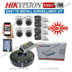 1080P Full HD 2MP 7 Hikvision Hybrid Audio Voice Recording Capabilities Security CCTV Cameras Complete System Kit