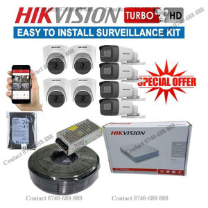 1080P Full HD Resolution 2MP 7 Hikvision Hybrid Audio Voice Recording Capabilities CCTV Cameras Complete System Kit