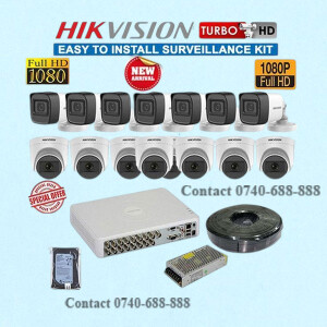 Hikvision 16 Night Vision Enabled 1080P Full HD 2MP CCTV Cameras Complete Security Surveillance System Kit