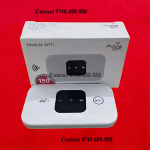 4G LTE Mobile WiFi Portable WiFi Hotspot  MiFi With SIM Card Slot, White , Supports Safaricom, Airtel or Telkom