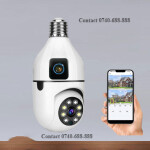 2.0MP 1080P V380 PR0 APP Two-Way Audio Wi-Fi Dual Lens Bulb Wireless PTZ Camera