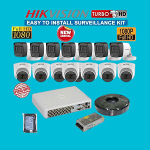 Hikvision 16 HD 1080P Full HD 2MP Motion Detection CCTV Cameras Complete System Kit