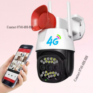 V380 Pro App Video Surveillance, 4G Simcard PTZ Rotating  Security Surveillance Siren Camera