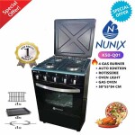 Nunix K50-Q01 4 Gas Burners, Rotisserie, Auto Ignition 50*55cm Free Standing Cooker