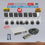 Hikvision 16 HD 1080P Full HD 2MP CCTV Cameras Complete System Kit-200M Rg59 Cable, 16 Channel DVR Machine & 2TB Harddis