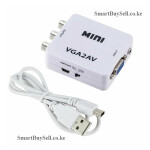 1080P VGA to AV Converter Port VGA to RCA Audio Video Adapter