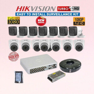 Ready to Install Hikvision 16 HD 1080P Full HD 2MP CCTV Cameras Complete System Kit