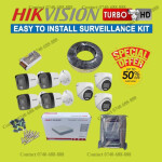 7 Hikvision 1080P Full HD 2MP Hybrid CCTV Cameras with Audio Voice Recording Capabilities Complete System Kit-1TB Wd HDD