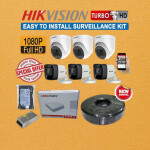 Hikvision 6 HD 1080P Full HD Resolution 2MP CCTV Cameras Complete  System Kit Package