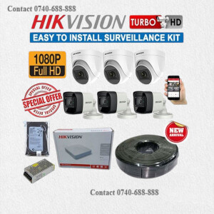 Waterproof Hikvision 6 HD 1080P Full HD 2MP Security Surveillance CCTV Cameras Complete System Kit