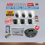 Hikvision 6 HD 1080P Full HD 2MP Night Vision Activated CCTV Cameras Complete Security Surveillance System Kit