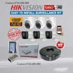 Night vision Enabled Hikvision 6 HD 1080P Full HD 2MP CCTV Cameras Complete System Kit