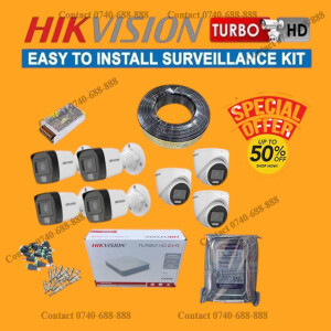 Smart Hybrid 7 Hikvision 1080P Full HD 2MP Audio Voice Recording Capabilities CCTV Cameras Complete System Kit