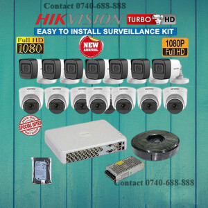 Easy to Install Hikvision 16 Turbo HD 1080P Full HD 2MP CCTV Cameras Complete System Kit Package