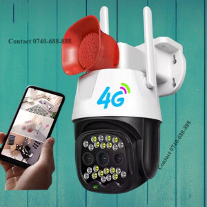 High Resolution Video Surveillance 4G Simcard Rotating Camera with Loud Siren