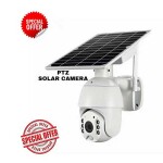 4G SimCard  PTZ Rotating Solar Powered CCTV Camera-Colored At Night