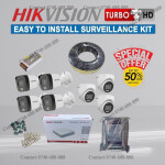 1080P Full HD Resolution 2MP 7 Hikvision Hybrid Audio Voice Recording Capabilities CCTV Cameras Full Installation Kit