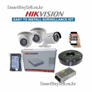 Hikvision 3 CCTV Camera Complete Full System Kit -Remote View Enabled