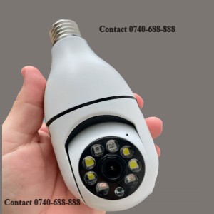 360 Degrees Pan, Tilt, and Zoom Rotating 1080P Wireless WiFi Smart Surveillance Bulb Camera