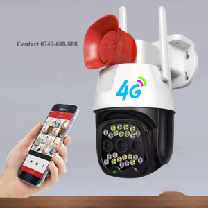 V380 Pro App Remote View 4G Simcard Indoor Security Surveillance Rotating Camera with Loud Siren