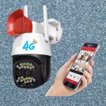 Humanoid Detection 4G Simcard PTZ Rotating Security Camera With  Built in Loud Siren