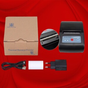 2000mAh Rechargeable Battery Mini Pocket Etims P58E 58mm Bluetooth Thermal Receipt Printer