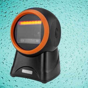 Sturdy and Durable 2D QR Code Omnidirectional Round Table Mount Laser Barcode Scanner Reader