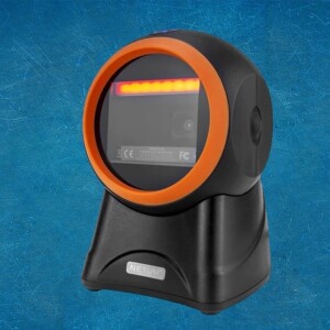 Hands-free Quality 2D QR Code Omnidirectional Round Table Mount Laser Barcode Scanner Reader