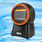 2D QR Code Omnidirectional Round Hands Free Table Mount Laser Barcode Scanner Reader 