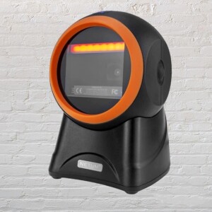 High Quality 2D QR Code Omnidirectional Round Table Mount Laser Barcode Scanner Reader