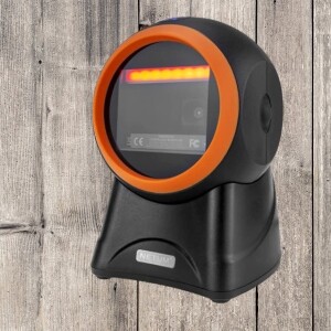 Automatic Scanning 2D QR Code Omnidirectional Round Table Mount Laser Barcode Scanner Reader