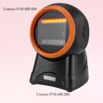 Low Operating Costs 2D QR Code Omnidirectional Round Hands Free Table Mount Laser Barcode Scanner Reader 