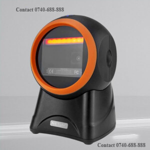 Omnidirectional Hands-free Scanning 1D/2D QR Code Round Table Mount Laser Barcode Scanner Reader 