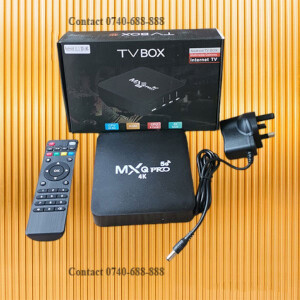 2000+ International Channels 16GB RAM 256GB ROM Storage MXQ Pro 4K 5G Wi-fi Smart Android TV BOX- Black