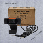 Auto Color Correction, Easy Connection Rotatable 1080P FULL HD Web Camera Webcam With Mic