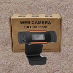 High Resolution 1080P 30fps Rotatable Black USB Webcam web camera with Microphone for Live Broadcast- Black