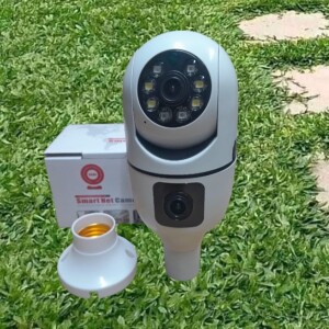 2-in-1 Dual Lens Dual Screen 1080p Wi-Fi Bulb PTZ Camera