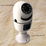 Motion Detection Dual Lens Dual Screen Color Night Vision Smart Home Security Wi-Fi Bulb Camera