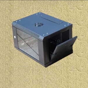 Lockable, Reversible Front Door  Deep 4U Wall Mount Data Cabinet