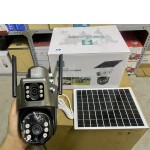 Built-in Battery 4G Sim Card Dual Lens Screens Solar Camera