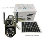 Built-in Microphone, Night Vision, Dual Lens 4G SIM Card Outdoor Security Wireless Solar powered Camera