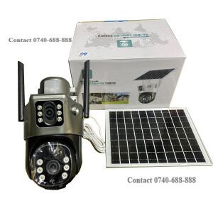 V380 Pro Dual Lens Screen 4G Simcard Solar Powered Video Surveillance Security CCTV Camera