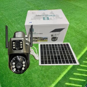 Two way Audio Recording Support 4G Simcard Solar powered Dual Lens Security Camera