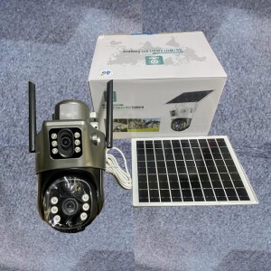 10800mAh  Built-in  Battery 4G Simcard Solar powered Dual Lens Security Camera